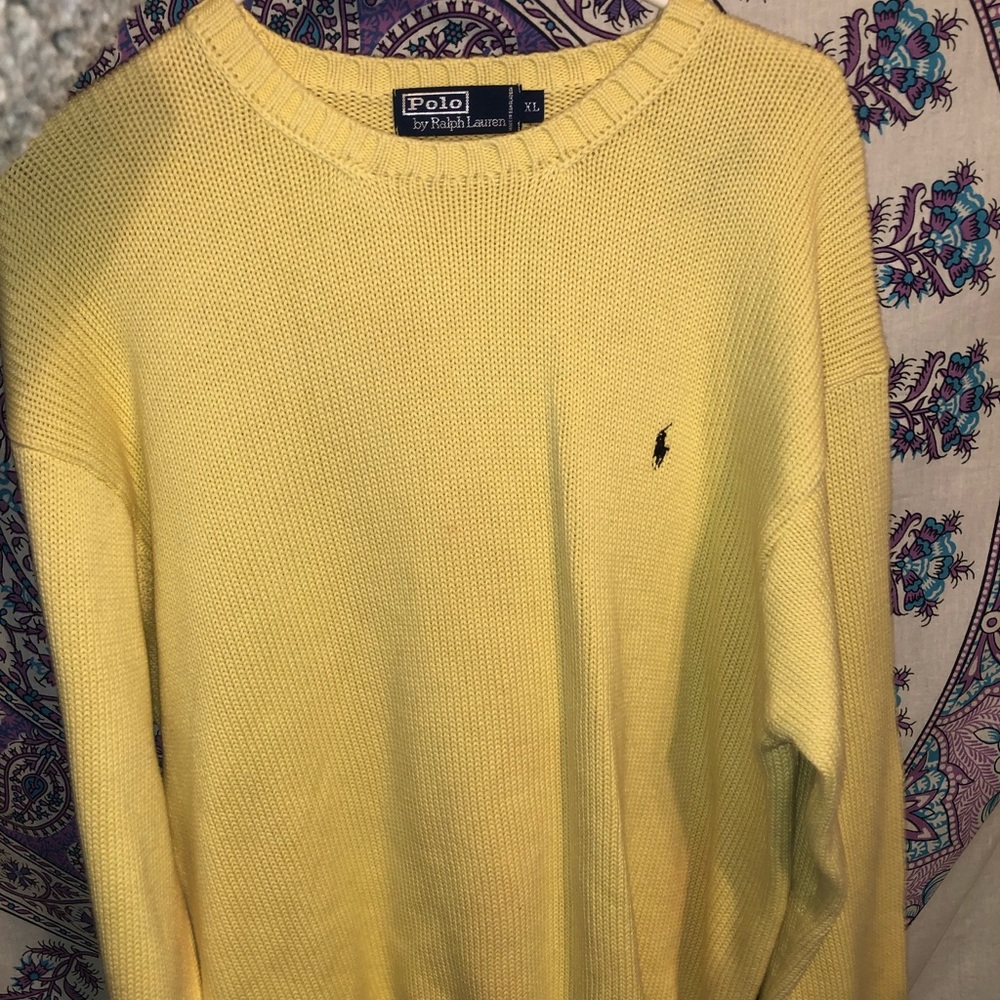 Vintage Polo by Ralph Lauren yellow sweater